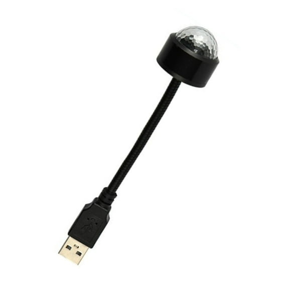 HOOWIFFY Sound Activated Night Light 1Pack Music Rhythm Ball Lamp Abs Black for Car Ambient Lighting