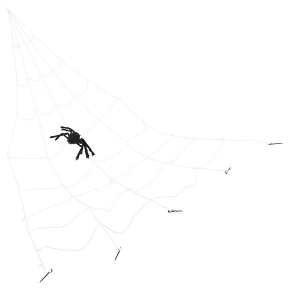 HOOWIFFY Spider Web Decoration Outdoor Large White Cotton Rope