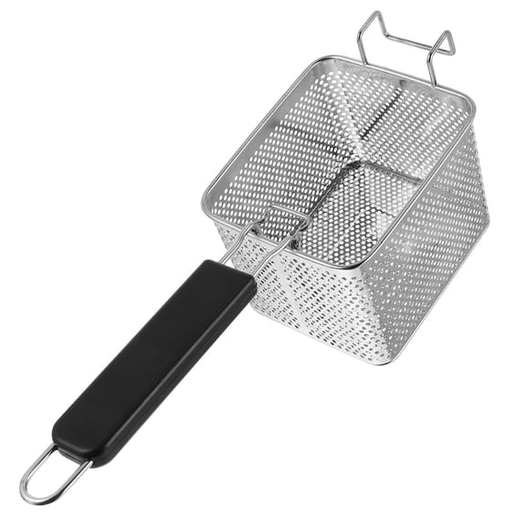 HOOWIFFY Stainless Steel Fryer Basket for Restaurant and Home Use with Hanging Handle