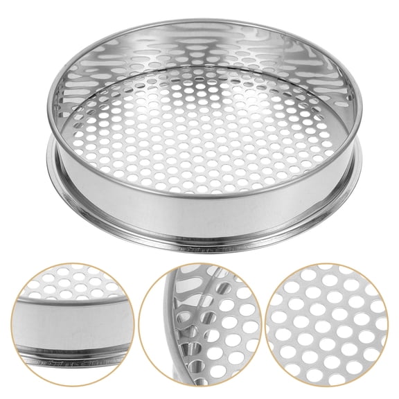 HOOWIFFY Stainless Steel Garden Compost Sifter Round Mesh Screen for Soil Sand Rocks and Gravel