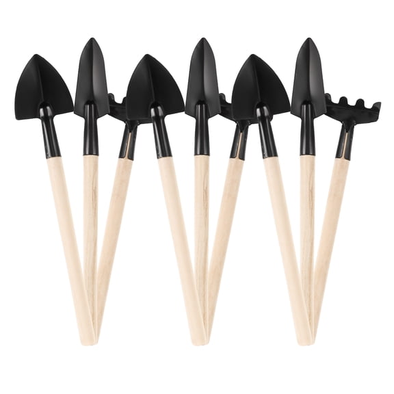 HOOWIFFY 9-Piece Stainless Steel Garden Tool Set with Plated Finish for Digging, Weeding, Transplanting and Plant Care