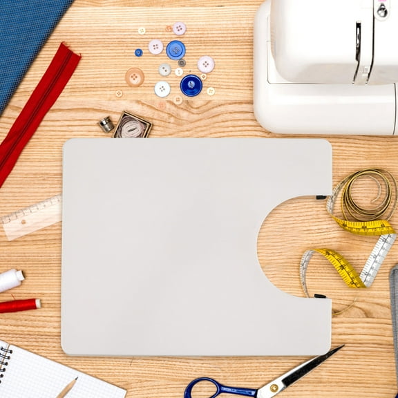 HOOWIFFY Sewing Machine Extension Table White Plastic Sturdy Support for Home Projects