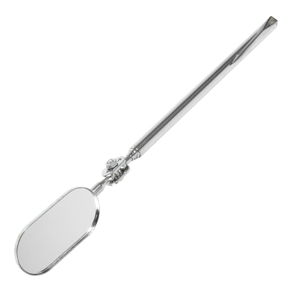 HOOWIFFY Extendable Inspection Mirror for Mechanics Portable Plated Silver Tool with Clip