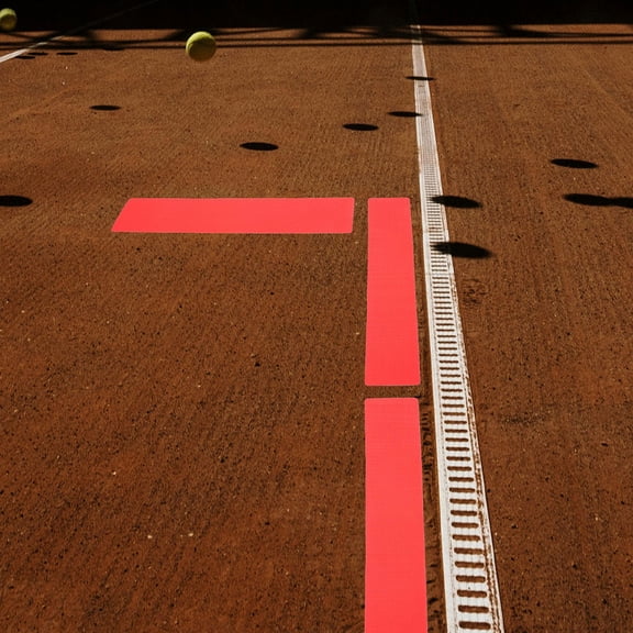 HOOWIFFY 6Pcs Basketball Court Line Markers Red PVC Training Equipment 13.6 x 2.8 x 0.1 Inches Set