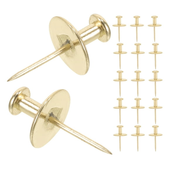 HOOWIFFY Thumb Tacks 30Pcs Golden for Wall Decoration Home Use