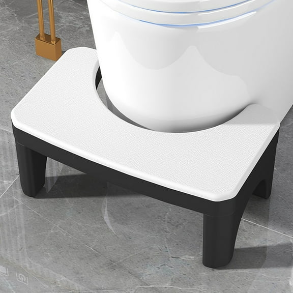 HOOWIFFY Toilet Step Stool Toilet Footstool PP White Space-saving Simple Style 1Pcs