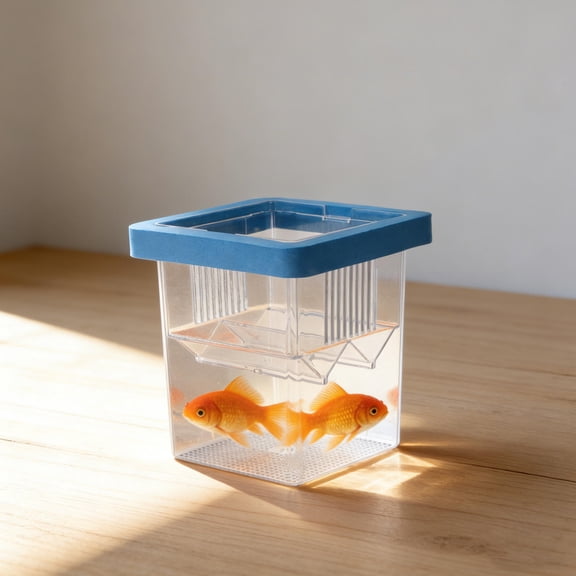 HOOWIFFY Transparent Acrylic Fish Holding Box with Ventilation Holes for Stable Aquarium Use