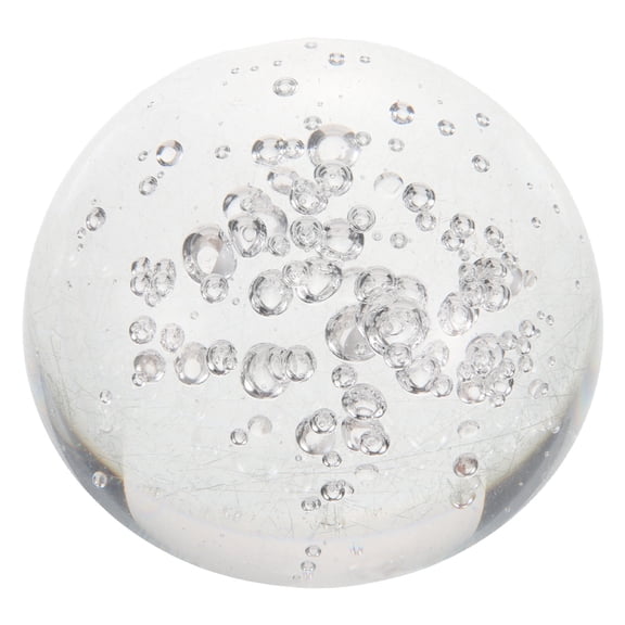 HOOWIFFY Transparent Half Crystal Ball Decorative Sphere for Home Desk Globe and Fengshui Ornament