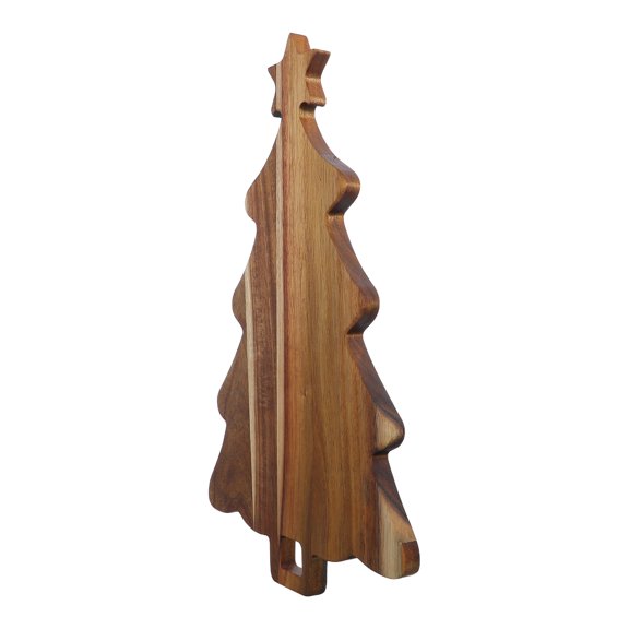 HOOWIFFY Christmas Tree Shaped Wooden Cutting Board for Kitchen and Picnic