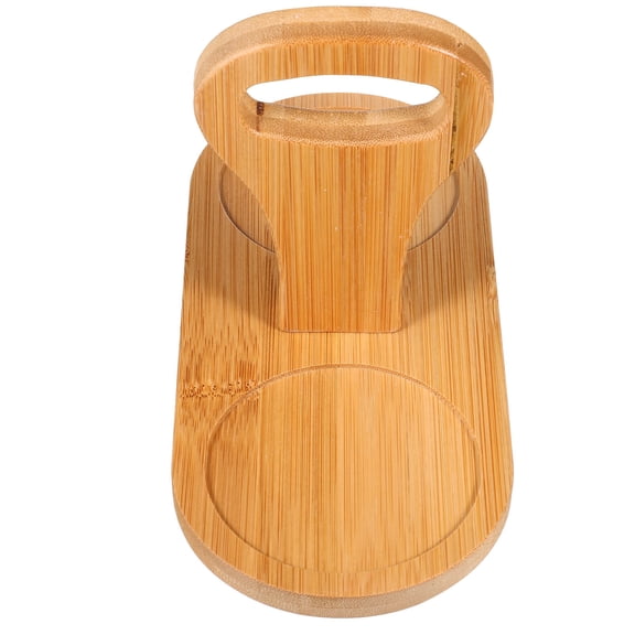 HOOWIFFY Trivets For Hot Pots And Pans Serving Tray Brown Solid Wood Keeping Countertop Clean 1Set