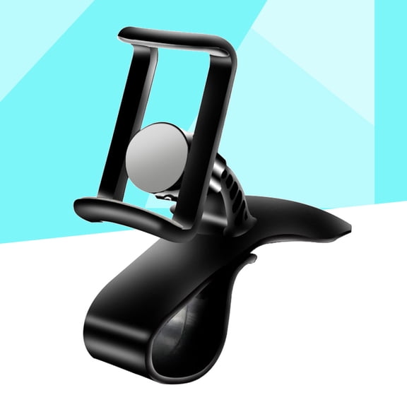 HOOWIFFY Black Metal Car Phone Mount with 360 Adjustable Rotation and TPU Grip for Holder Compatible with Most Phones