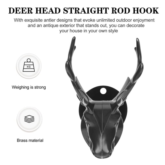 HOOWIFFY Wall Mounted Antler Hook with Antique , Coat Hat Towel Hanger for Entryway and Bathroom