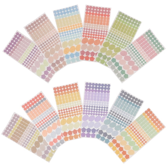 HOOWIFFY Washi Paper Sticker Pads with Geometric Shapes for Journaling and Scrapbooking