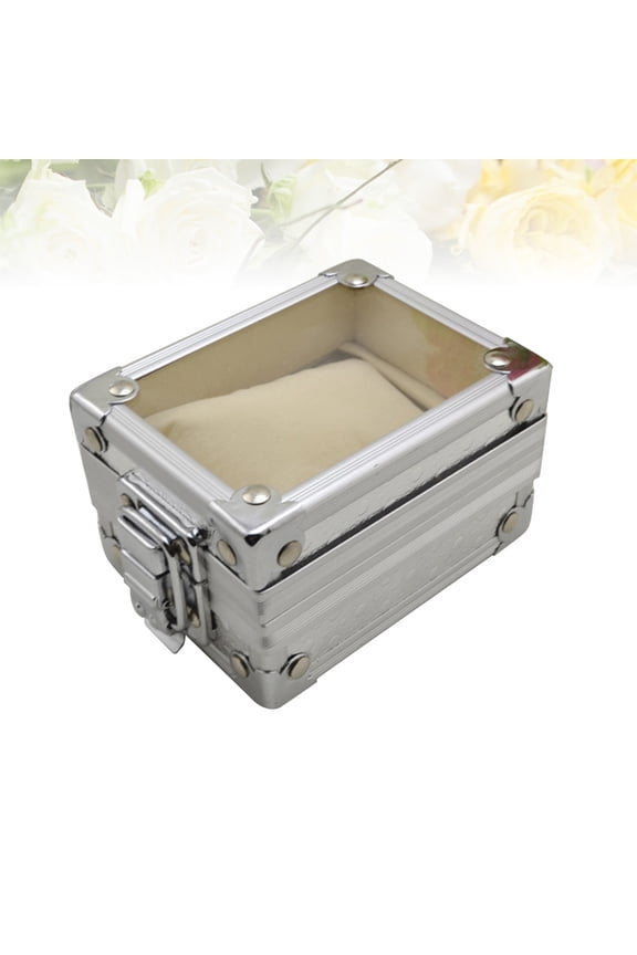Watch Display Box with Transparent Lid, Metal Construction for Personal and Business Use, Secure Storage Case