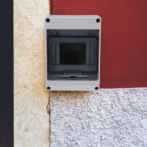 HOOWIFFY Waterproof Grey Circuit Breaker Box Plastic Electrical Distribution Panel with Viewing Window