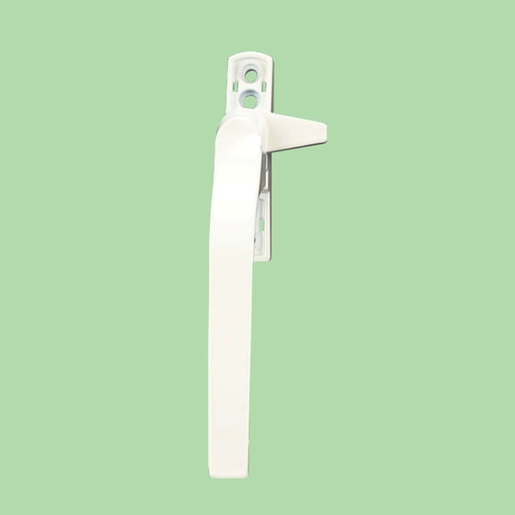 HOOWIFFY White Door and Window Handle Durable External Flat Handle with Lock