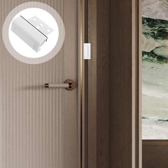 HOOWIFFY White Aluminum Alloy Door Security Lock with Child Safety Features for Home and Family