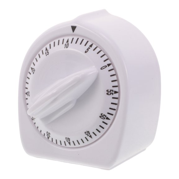 HOOWIFFY White Mechanical Countdown Timer for Home Use with Simple Dial and Reliable Timing