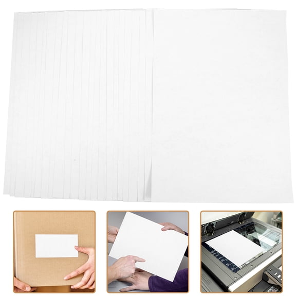 HOOWIFFY Tear-Resistant White Adhesive Sticker Paper, Smooth , Easy to Use for Crafts, Labeling, and Projects