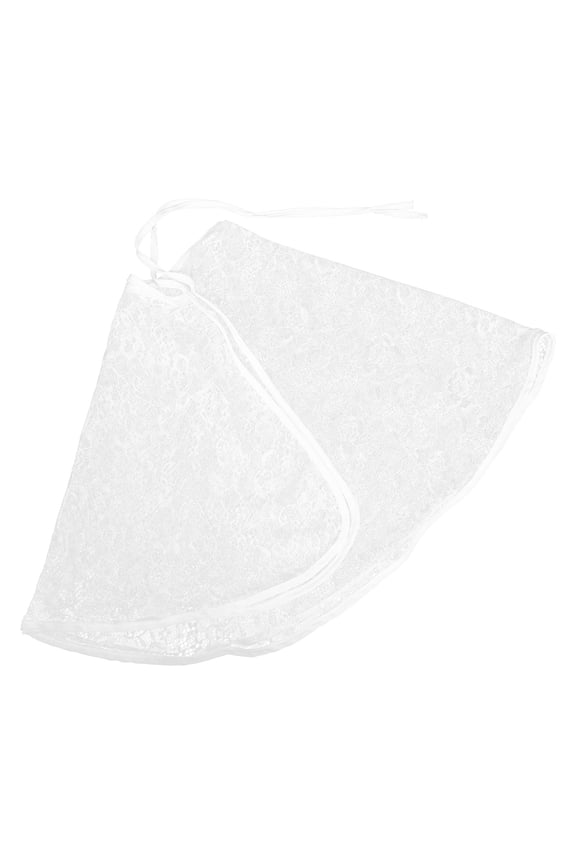 Elegant White Lace Bridal Shawl with Adjustable Tie for Weddings and Special Occasions