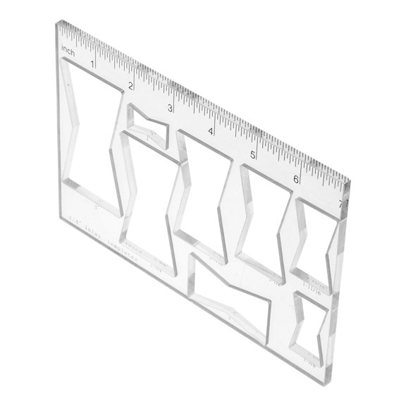 HOOWIFFY Clear Acrylic Wood Router Bow Tie Inlay Templates Set for Decorative Woodworking and Wood Joinery