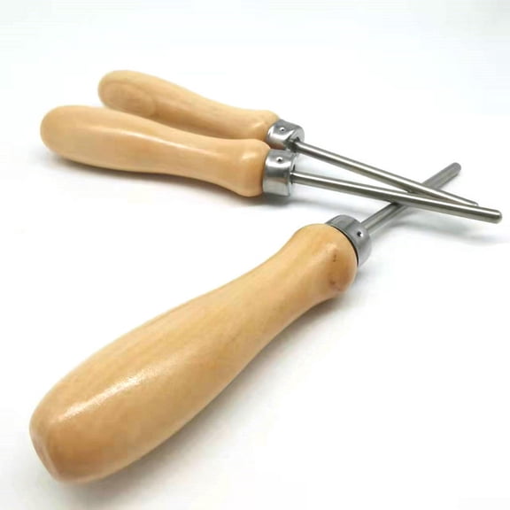 HOOWIFFY Beige Wood Wire Pulling Tool for Tennis Racket Stringing and Maintenance Accessories