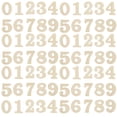 thumbnail image 1 of HOOWIFFY Wooden Clock Numbers for DIY Decoration Khaki Synthesis Material Can Be Reused Contains Different Numbers 100 Pieces, 1 of 8