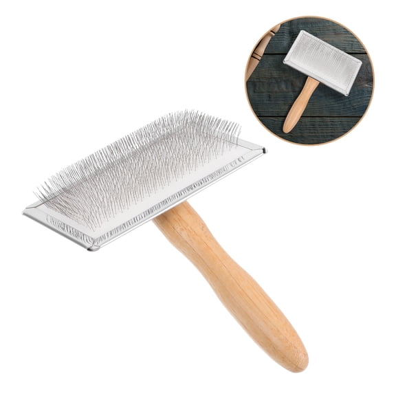 HOOWIFFY Wool Carder Multi-Color Wooden Craft Tool for Efficient Grooming and Comfortable Use