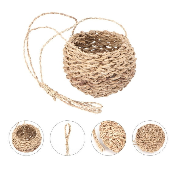 HOOWIFFY Soft Comfortable Brown Hemp Storage Basket for Household, Kitchen, and Restaurant Organization