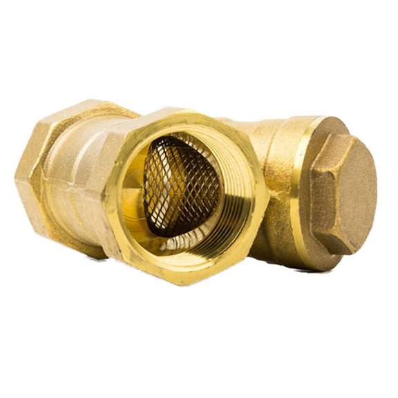 HOOWIFFY Y Type Brass Valve Golden Simple Strainer Valve for Easy Medium Filtration