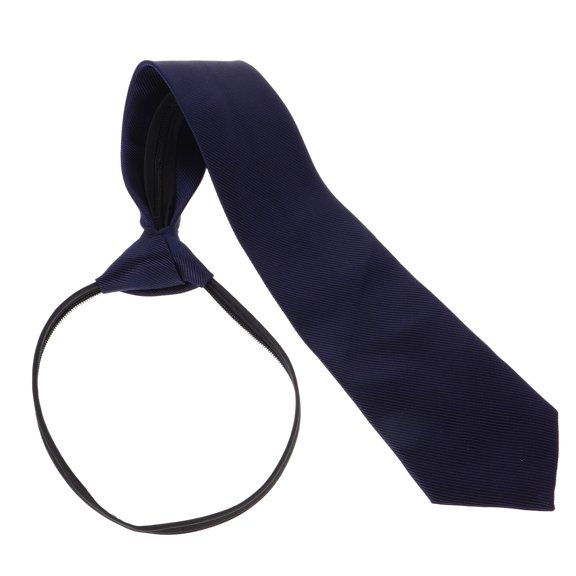 HOOWIFFY Men's Navy Polyester Tie Quick Styling Solution - 1 Piece Formal Neckwear