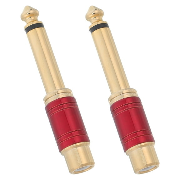 HOOWIFFY Durable Red Headset Adapter Copper Plated for Stable Audio Transmission 2Pcs