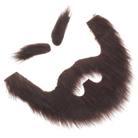 HOOWIFFY Fake Beard and Mustache Set, Cloth False Facial Hair Costume Accessory, 1 Set for Cosplay Party Dress Up