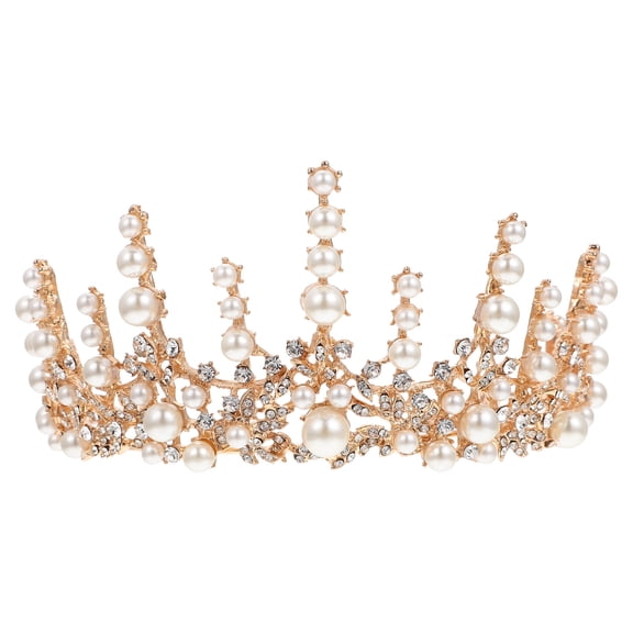 HOOWIFFY Vintage Wedding Golden Alloy Bridal Headpiece for Brides and Prom Accessories