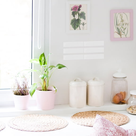 HOOWIFFY Stylish White Kitchen Wall Tile Peel and Stick Backsplash Decal