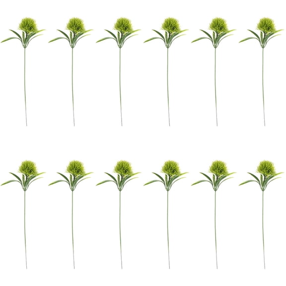 HOOWIFFY12Pcs Elegant Fake Dandelion Artificial Flowers Plastic for Bedroom Dining Table and Study Room Decor