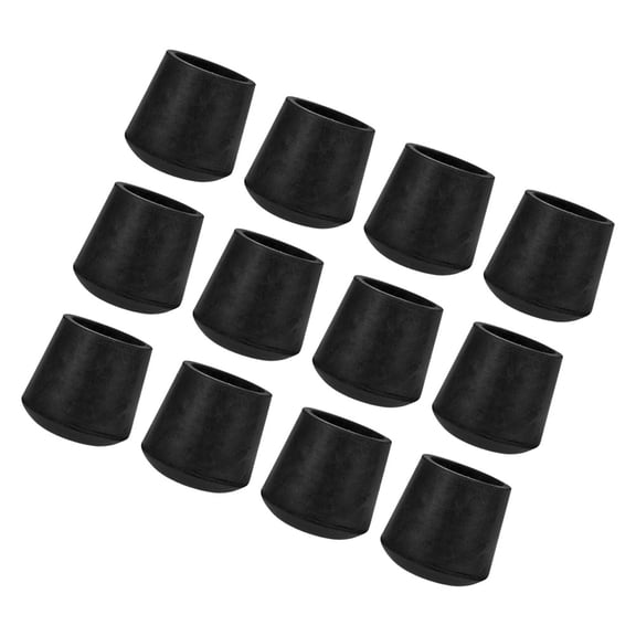 HOOWIFFY12Pcs Trampoline Foot Pads Black Anti Slip Durable Rubber Legs Covers Replacement