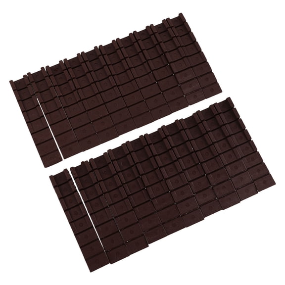 HOOWIFFY20Pcs Brown Plastic Furniture Leveling Wedges Shims for Easy Installation and Stable Support