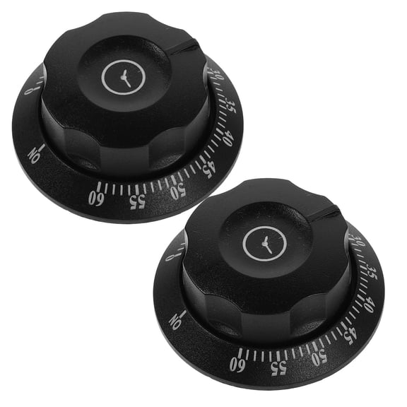 HOOWIFFY 2-Pack Mechanical Kitchen Timer Black with Loud Bell Reminder for Cooking, Baking, and Time Management