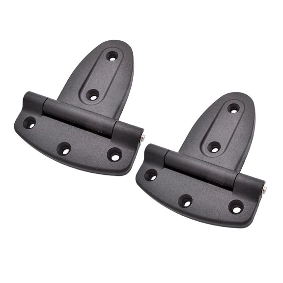 HOOWIFFY2Pcs Black Nylon Cabinet Hinge Thickened Anti Rust Silent Door Hardware