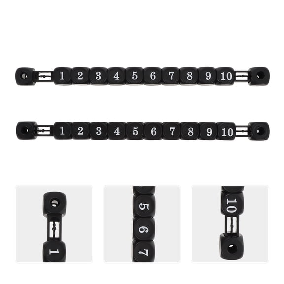 HOOWIFFY2Pcs Black Plastic Scoring Counters for Football and Table Games Durable