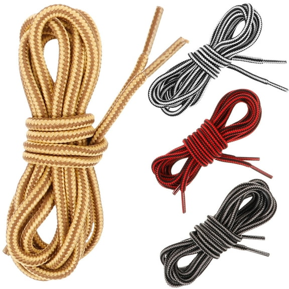 HOOWIFFY4 Pairs Rope Shoe Laces Strings For Sneakers Black Red Cloth Retro