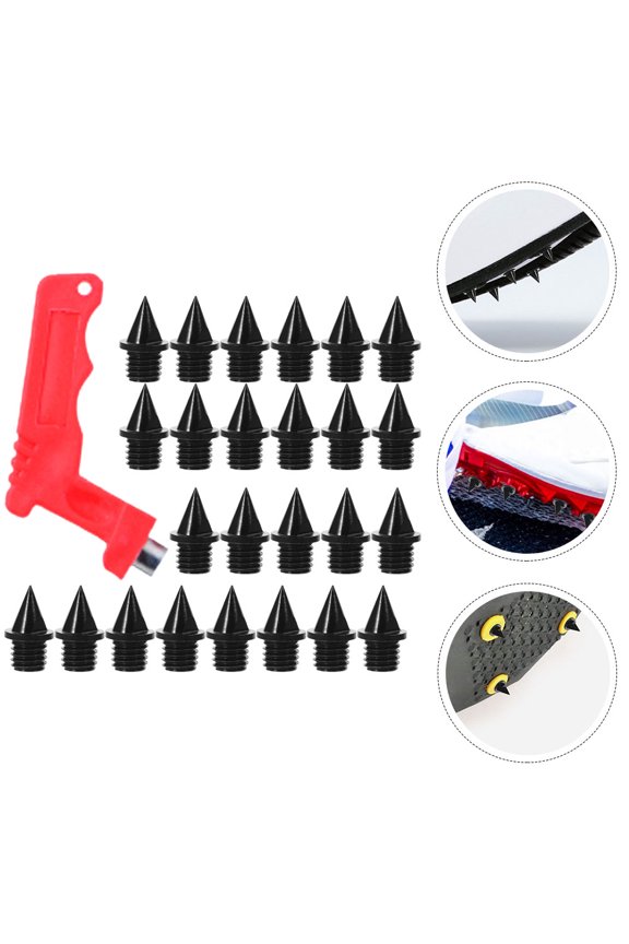 50Pcs Replacement Steel Spikes for Track Shoes Pyramid Design with Tool for Running