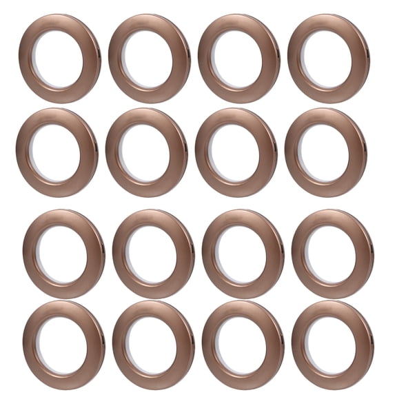 HOOWIFFY 75 Pcs Coffee Color Plastic Curtain Eyelet for Drapery with Inner Diameter