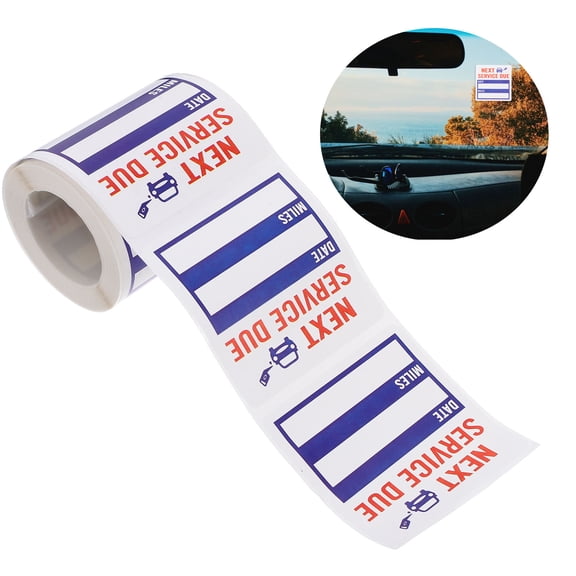 HOOWIFFYBlue Oil Change Reminder Stickers for Car Windshield Waterproof Service Due Decal