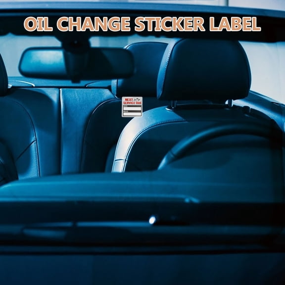 HOOWIFFYCar Maintenance Label Sticker Roll with Writable Surface and Durable Adhesive