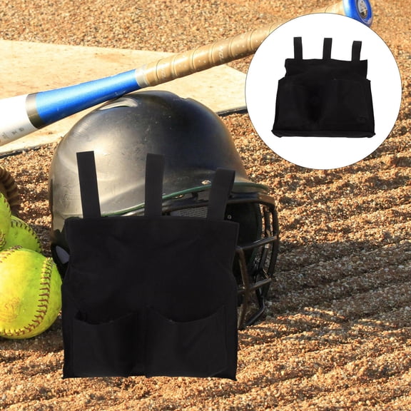 HOOWIFFYConvenient Oxford Cloth Baseball Umpire Bag Large Capacity Waist Pack with Side Phone Pocket