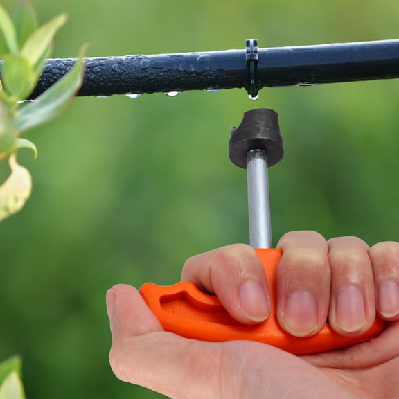 HOOWIFFYFitting Insertion Tool for Garden Hose Hole Punch with Durable Orange Handle