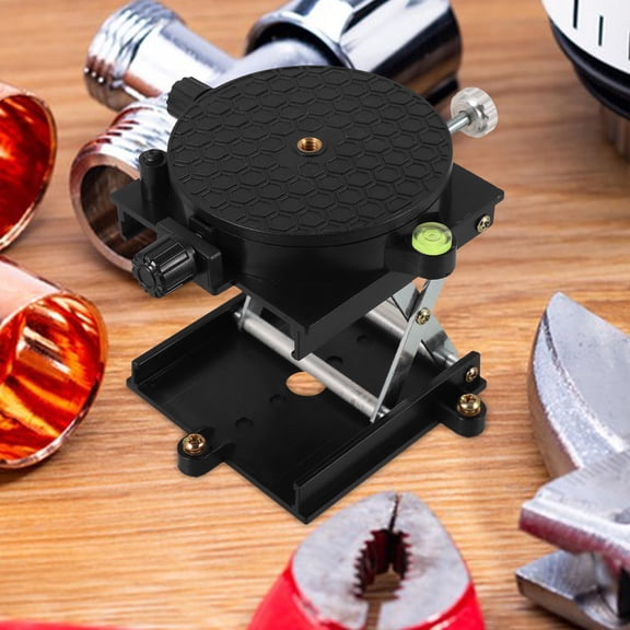 HOOWIFFYHeavy Duty Black Lift Jack Platform Stand with Adjustable Height for Precision Tasks
