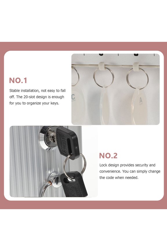 Aluminum Alloy Wall-Mounted Key Box with Multiple Slots for Organization and Secure Storage